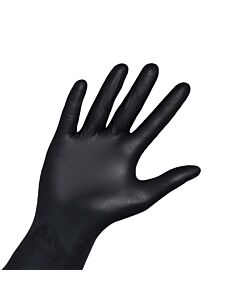 Black Ninja Einweghandschuh Latex schwarz puderfrei, Größe M, 100 Stück