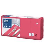 Tork Soft Lunchserviette rot 33 x 33, 3-lagig, 1/8 Falz